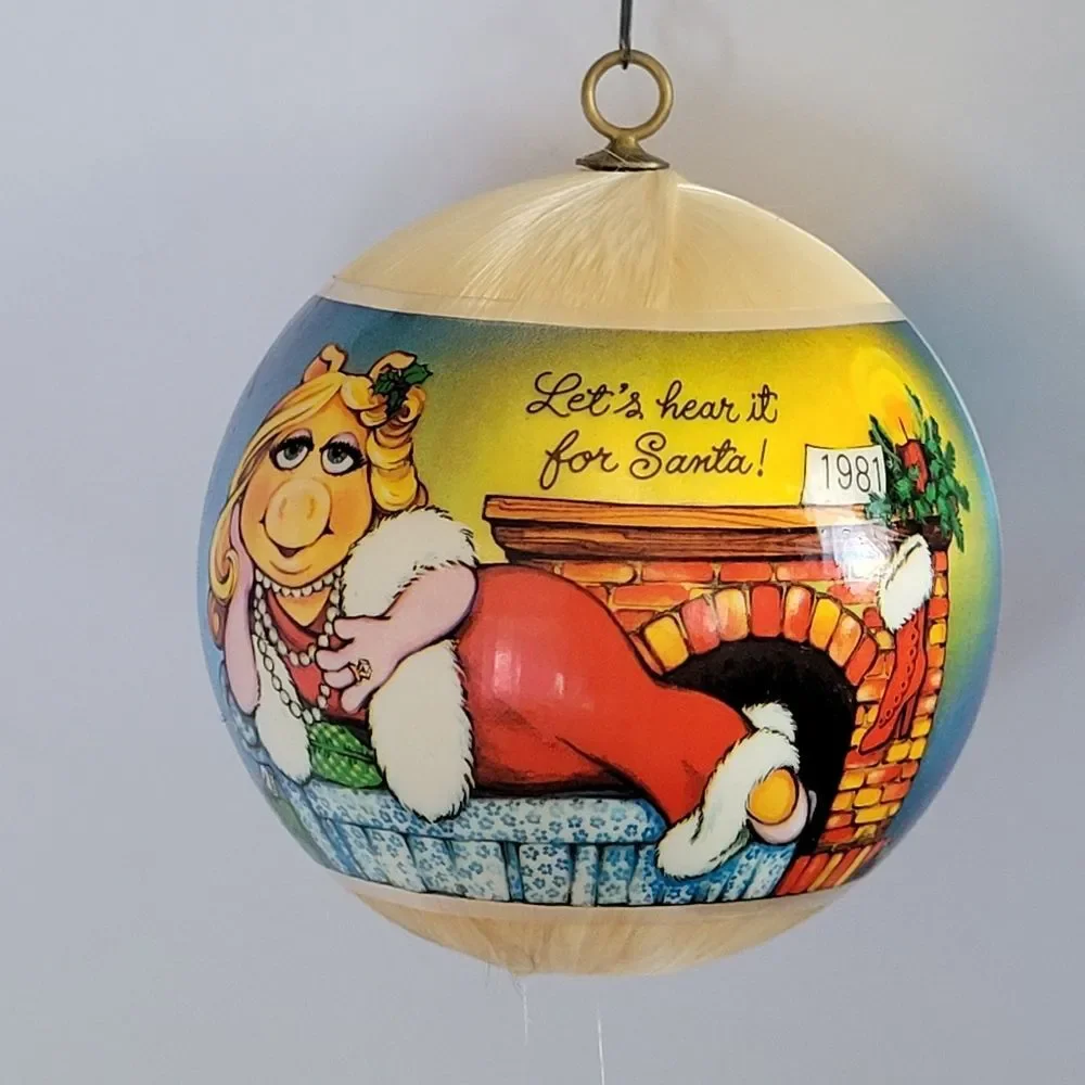 Hallmark Unbreakable Jim Henson Muppets 1981 Holiday Satin Ornament